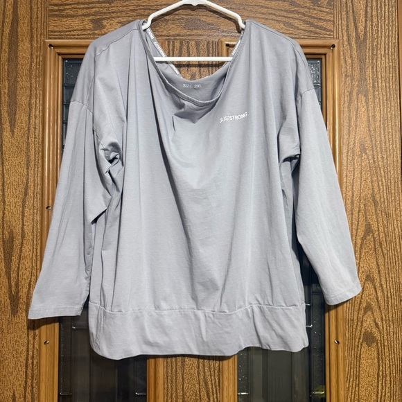 JustStrong Tops - Women's Light Gray Long Sleeve Top